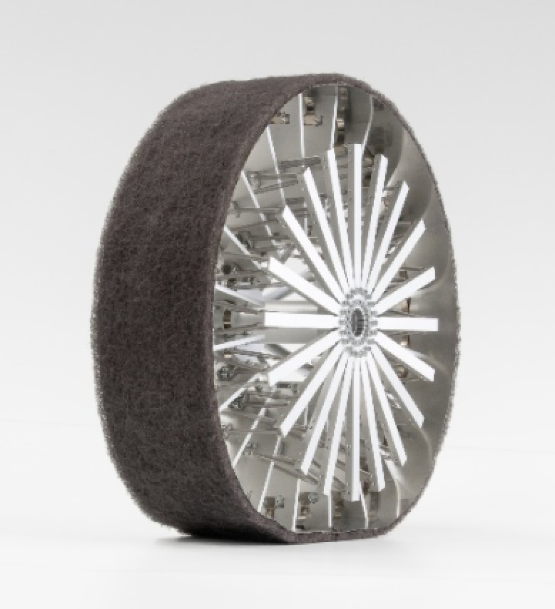 Bridgestone’s proposed 'Elastic Wheel' optimizes the tire's contact patch with the lunar surface